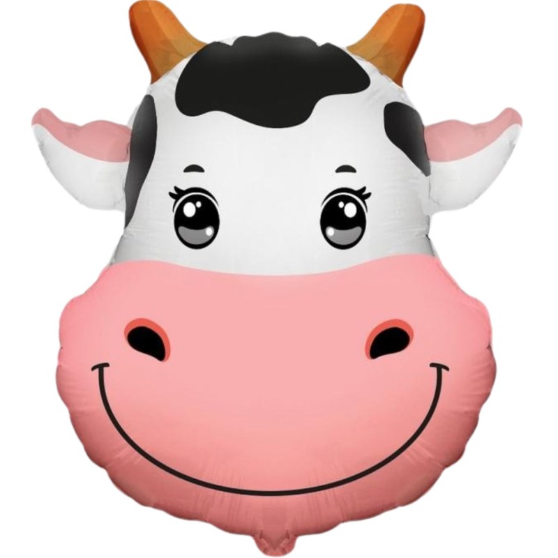 Foliowy balon zielony w kształcie krowy 24" - 61 cm. 1 szt.