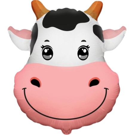 Foliowy balon zielony w kształcie krowy 24" - 61 cm. 1 szt.