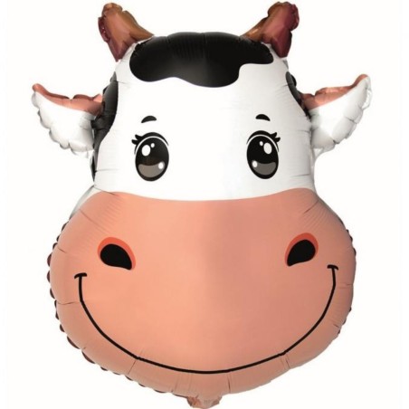 Foliowy balon zielony w kształcie krowy 24" - 61 cm. 1 szt. (pakowany)