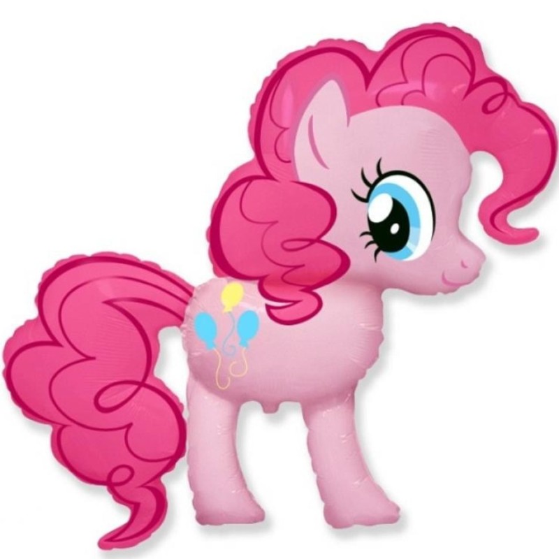 Foliowy balon różowy w kształcie kucyka Pinkie Pie  24" - 61 cm. 1 szt.