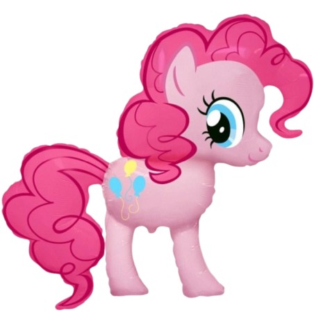Foliowy balon różowy w kształcie kucyka Pinkie Pie  24" - 61 cm. 1 szt. (pakowany)