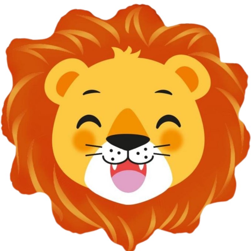 Foliowy balon biały w kształcie Lwa 24" - 61 cm. 1 szt.