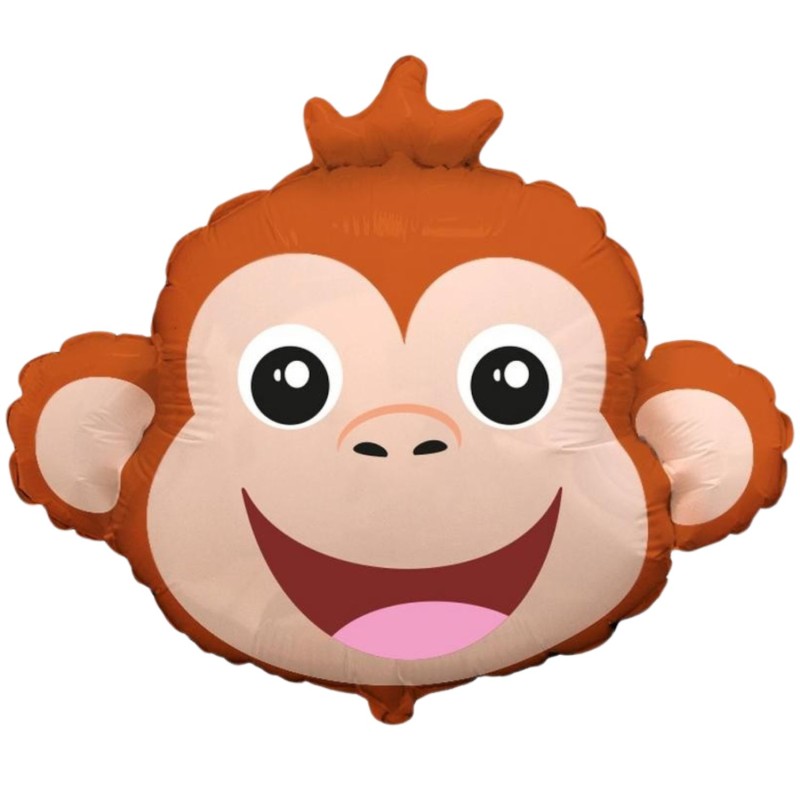 Foliowy balon brązowy w kształcie Małpki 24" - 61 cm. 1 szt.