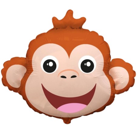 Foliowy balon brązowy w kształcie Małpki 24" - 61 cm. 1 szt.