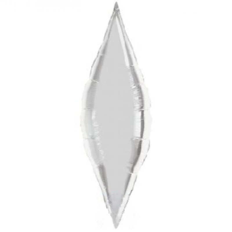 Foliowy balon srebrny Czółno. 38" - 96 cm. 1 szt.