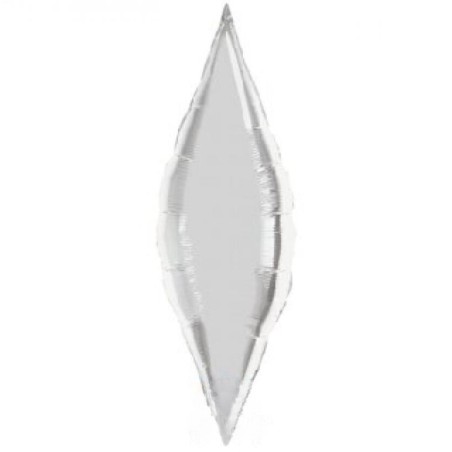 Foliowy balon srebrny Czółno. 38" - 96 cm. 1 szt.