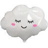 Foliowy balon biały w kształcie Chmurki 24" - 61 cm. 1 szt.