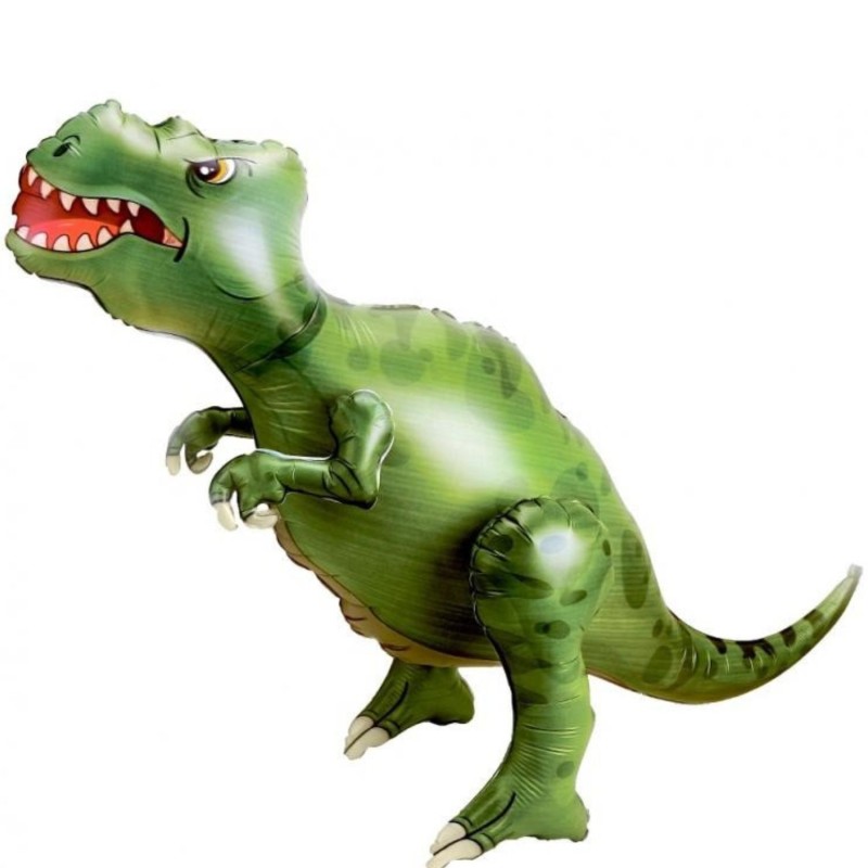 Kolorowy Balon foliowy w kształcie dinozaura - Tyranozaur 3D, 83x66x33 cm 1 szt.