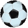 Foliowy balon biało-czarny w kształcie piłki nożnej 18" - 46 cm. 1 szt.