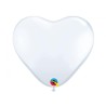 Lateksowe Balony białe w kształcie serca. 6"- 15 cm / 100 szt.