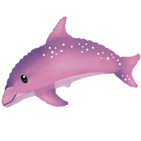 Kolorowy Balon foliowy 24" FX - Słodki Delfin, różowy 1 szt.