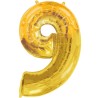 Balon foliowy złota Cyfra 0, 27"- 69 cm / 1 szt