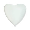 Foliowe Balony białe w kształcie Serca. 18"- 46 cm / 1 szt.