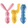 Lateksowe Balony Kolorowe w kształcie "Zwierząt". 30"- 76 cm / 3 szt.