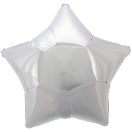 Foliowe Balony srebrna gwiazda. 30"- 76 cm / 1 szt.