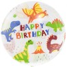 Foliowe Balony kolorowe z napisem "Happy Birthday"(Dinozaury). 20"- 50 cm / 1 szt.