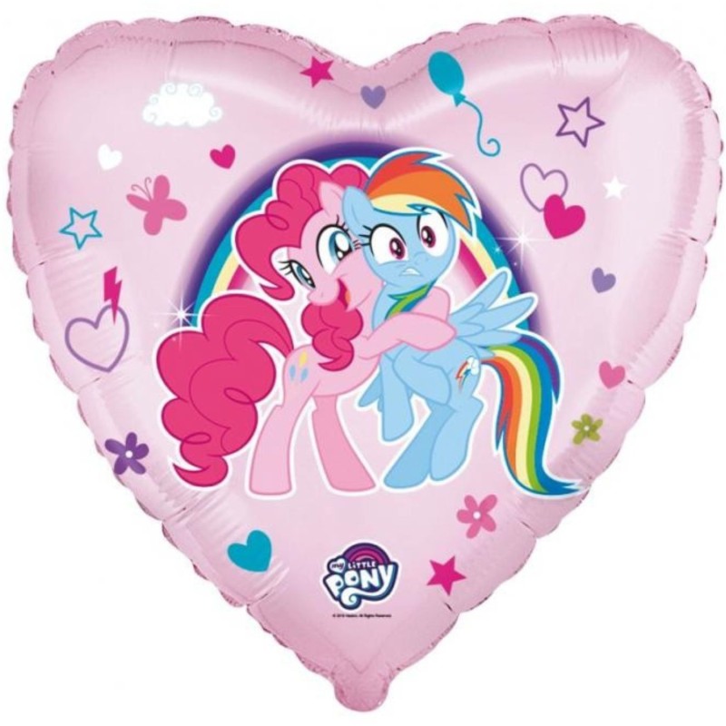Foliowe Balony kolorowe z nadrukiem "My little Pony". 18"- 46 cm / 1 szt. (pakowany)