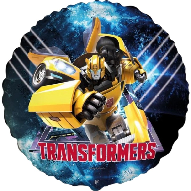 Foliowe Balony kolorowe z napisem "Transformers". 18"- 46 cm / 1 szt.(pakowany)