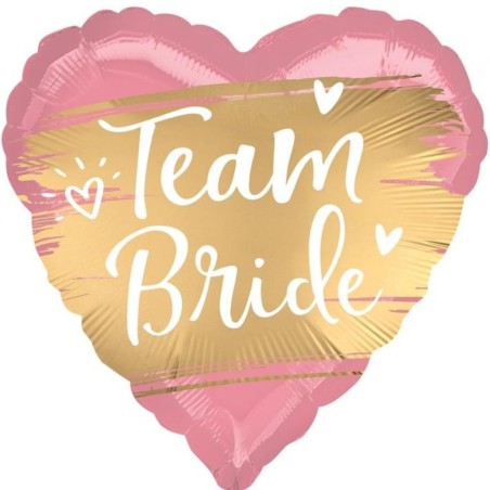 Foliowe Balony złote z napisem "Team Bride". 18"- 46 cm / 1 szt.(zapakowany)