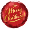 Foliowe Balony czerwony z napisem "Merry Christmas". 18"- 46 cm / 1 szt.