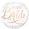 Foliowe Balony biały z napisem "Team Bride". 18"- 46 cm / 1 szt.